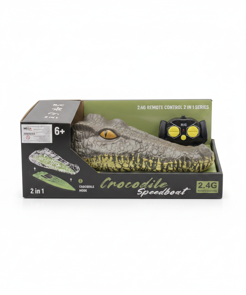 2.4G Remote Control 2 in 1 Crocodile Speedboat