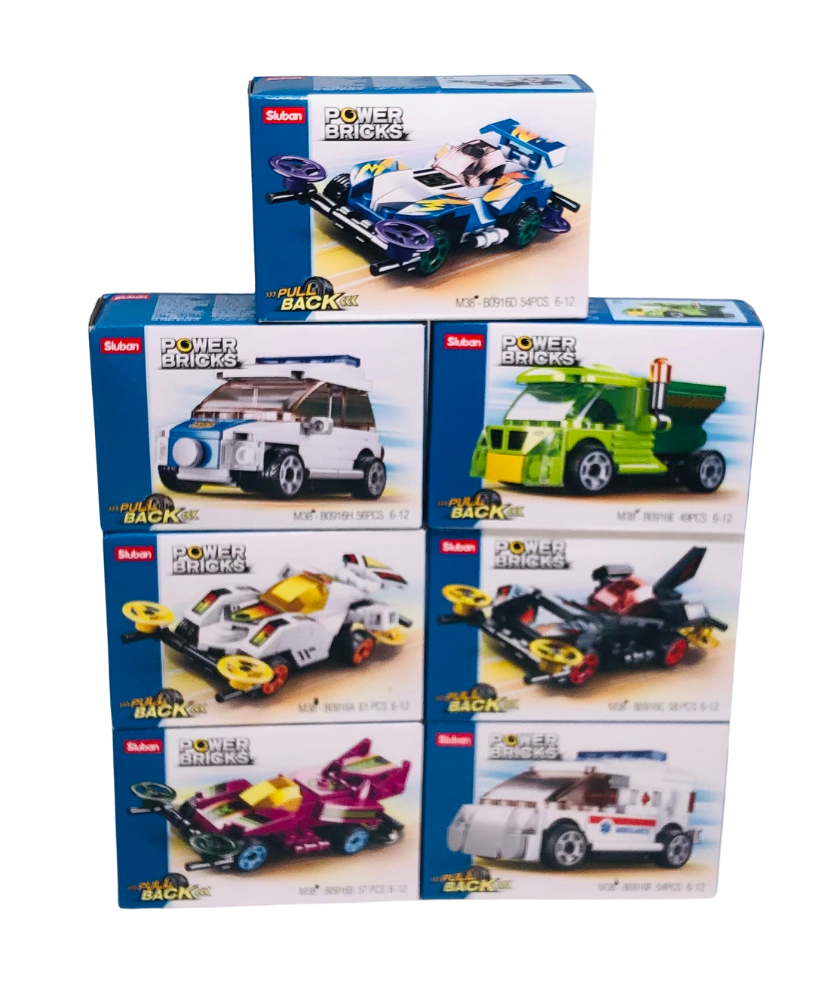 Power Bricks - Pull Back Car 444Pcs Lego