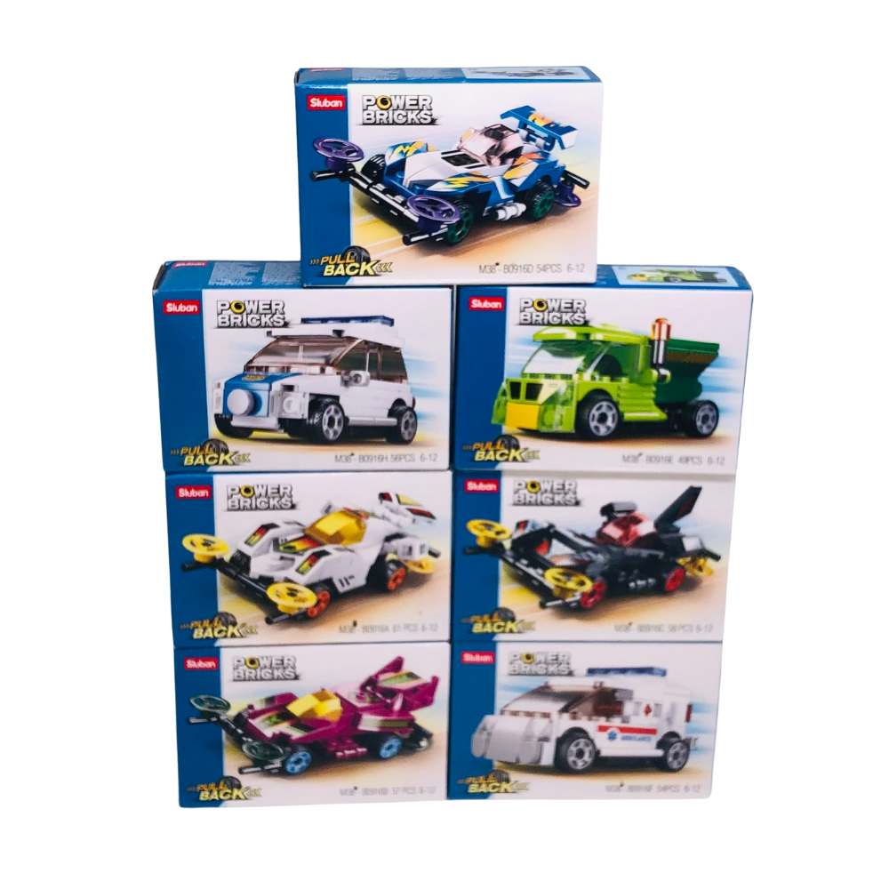Power Bricks - Pull Back Car 444Pcs Lego