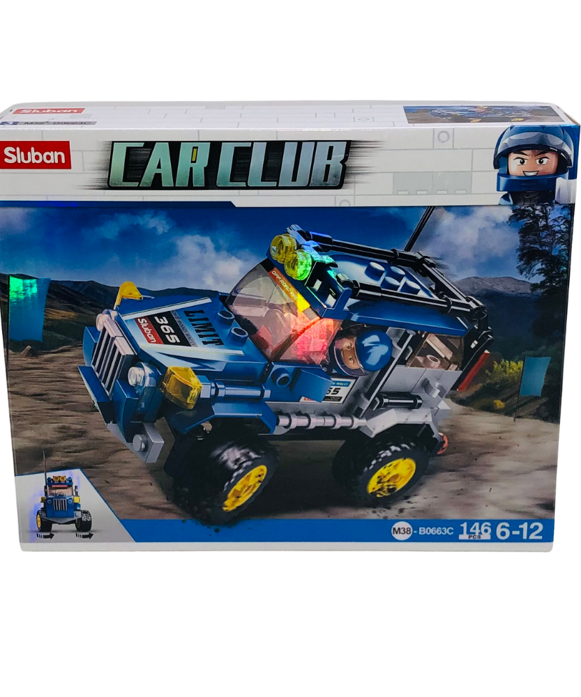 Sluban CAR CLUB Off-Road Rally Jeep M38-B0663C Building Blocks