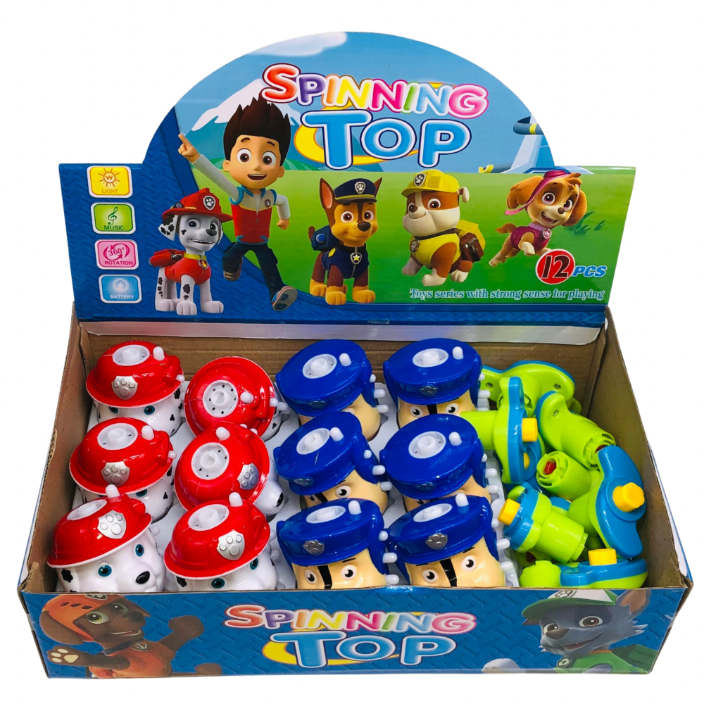 Paw Patrol Marshall & Chase Character Spinning Tops 1-Pack