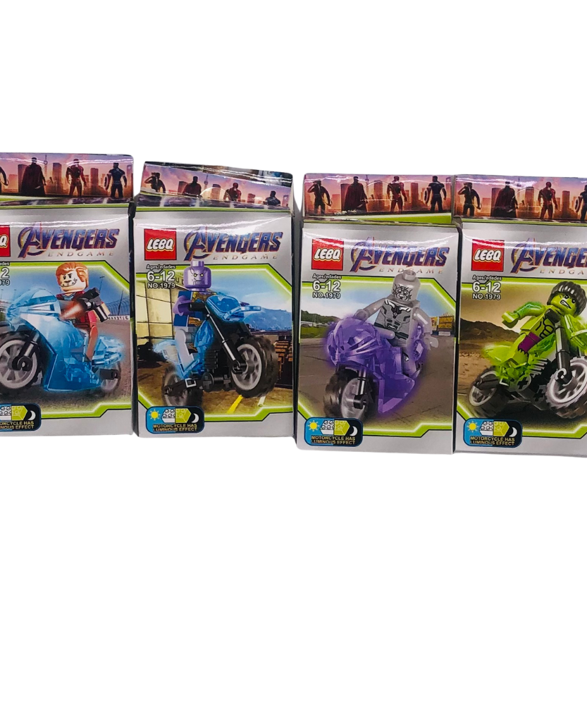 LEBQ Avengers Endgame Minifigure & Luminous Motorcycle Building Sets (NO.1979 Series)