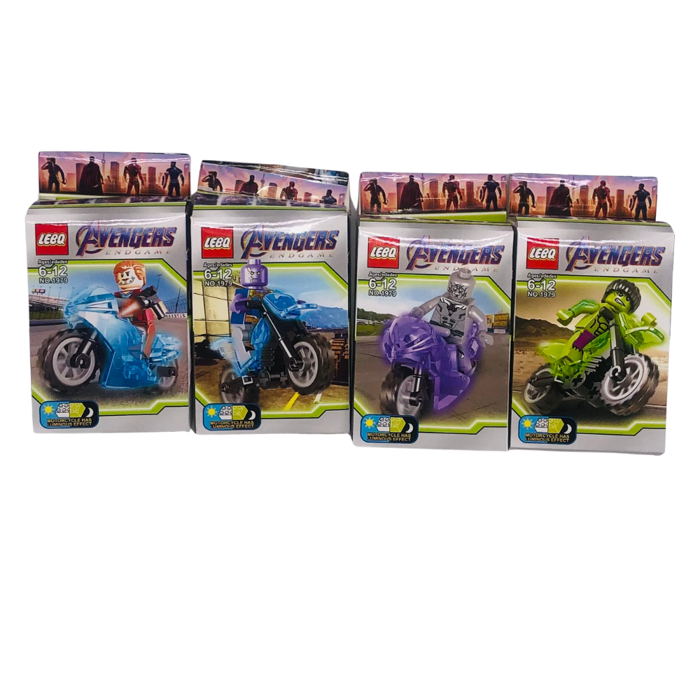 LEBQ Avengers Endgame Minifigure & Luminous Motorcycle Building Sets (NO.1979 Series)