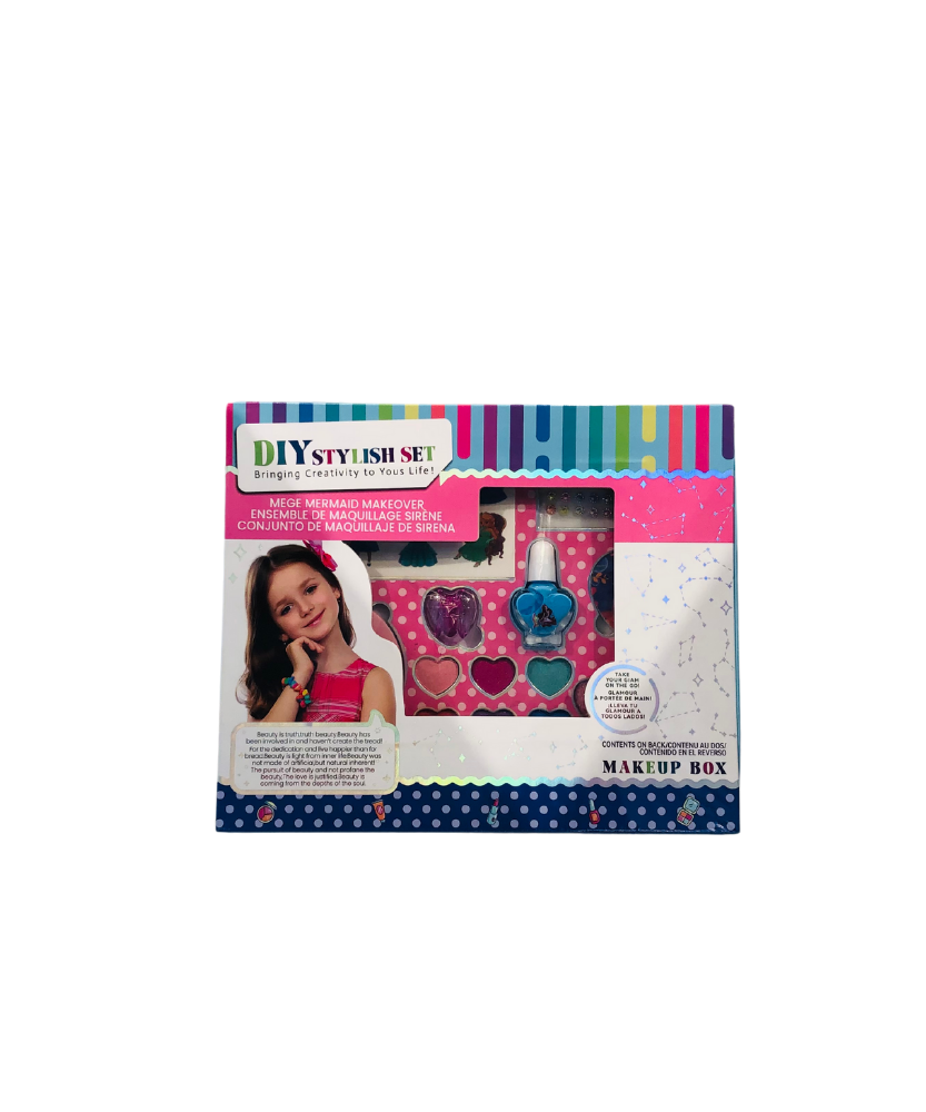 Diy Stylish Set Makeup Box (Blue)