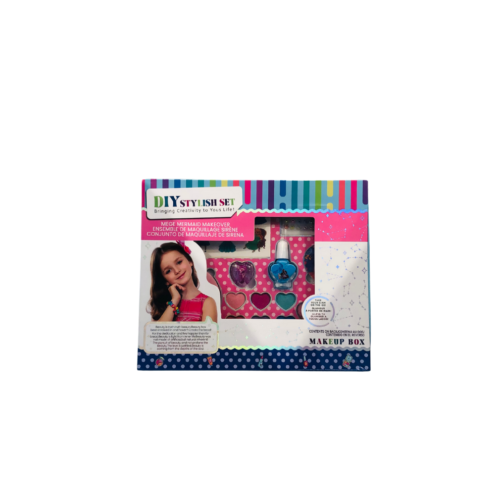 Diy Stylish Set Makeup Box (Blue)