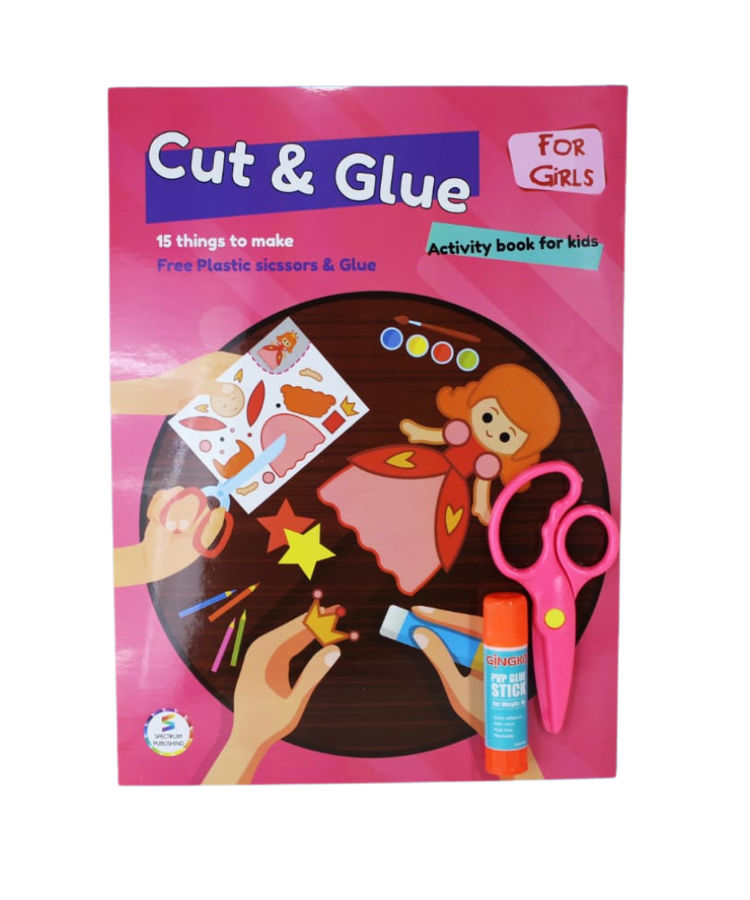 Cut & Glue Activity Book for Girls