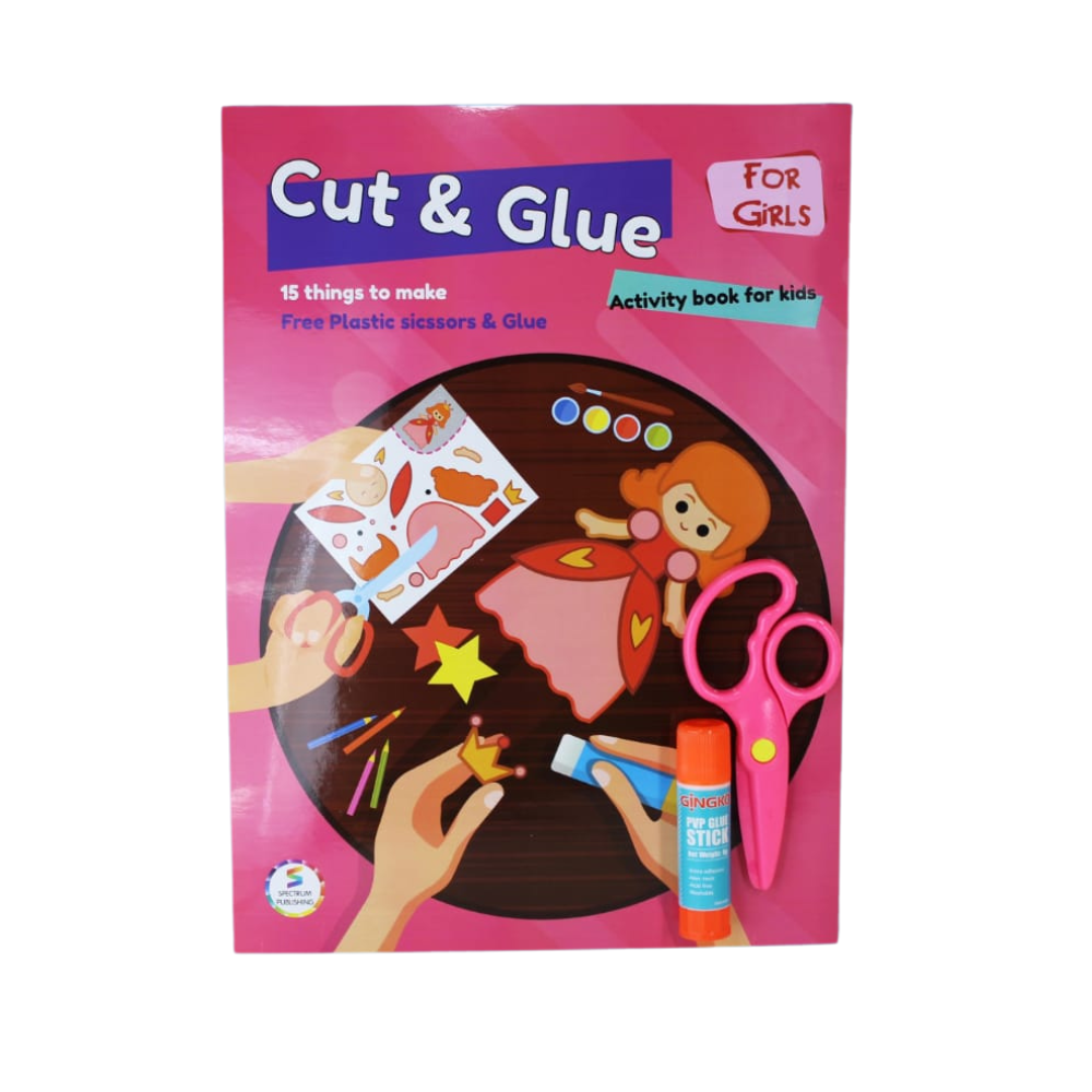 Cut & Glue Activity Book for Girls