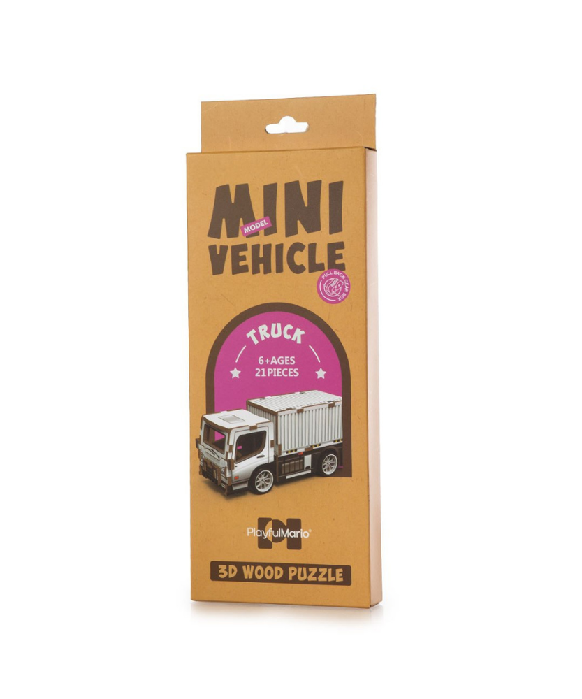 PlayfulMario Mini Vehicle Model Ambulance 3D Wood Puzzle