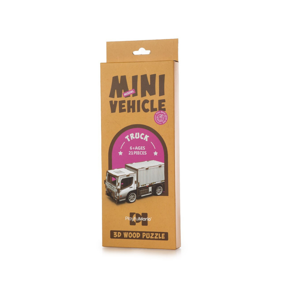 PlayfulMario Mini Vehicle Model Ambulance 3D Wood Puzzle