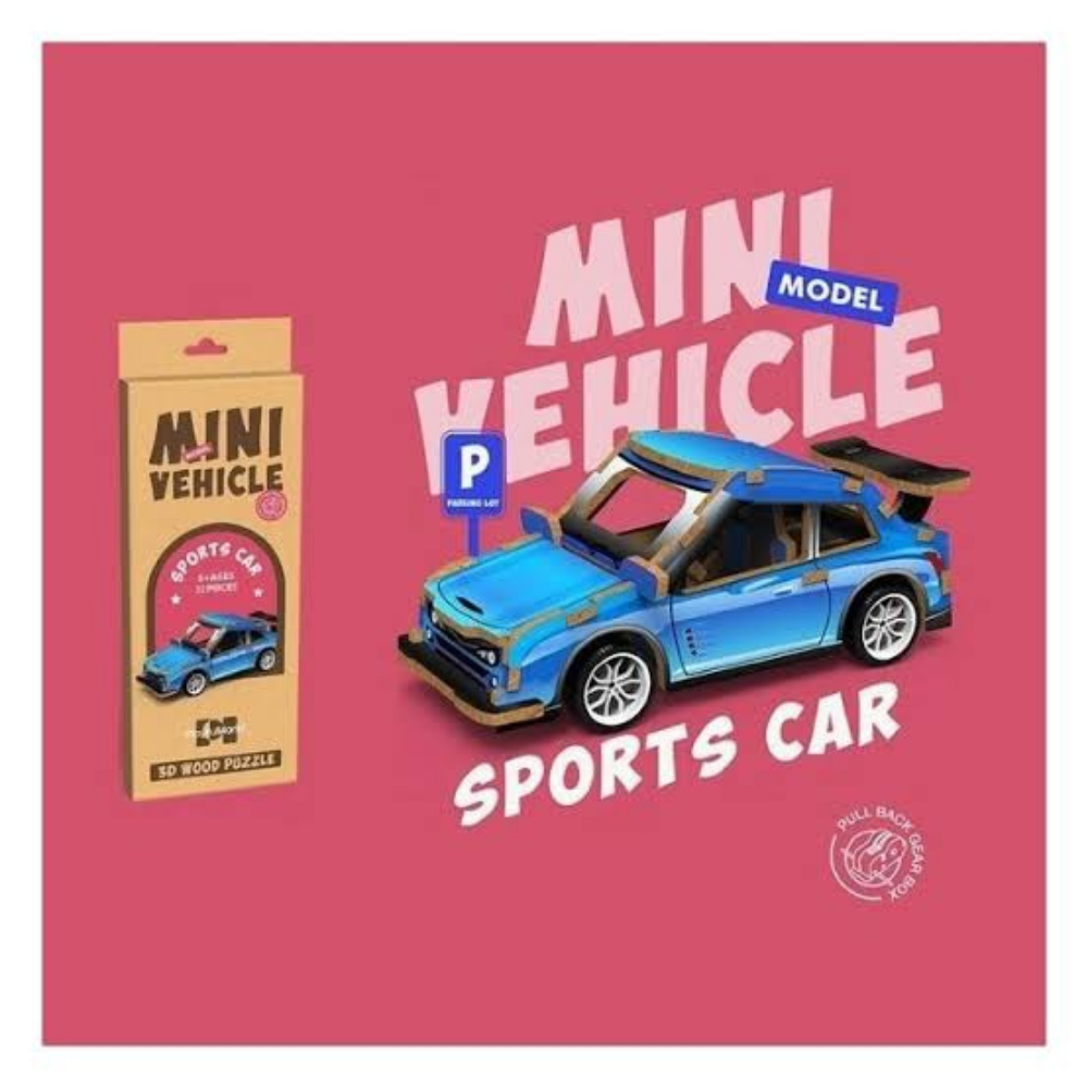 PlayfulMario Mini Vehicle Model Ambulance 3D Wood Puzzle