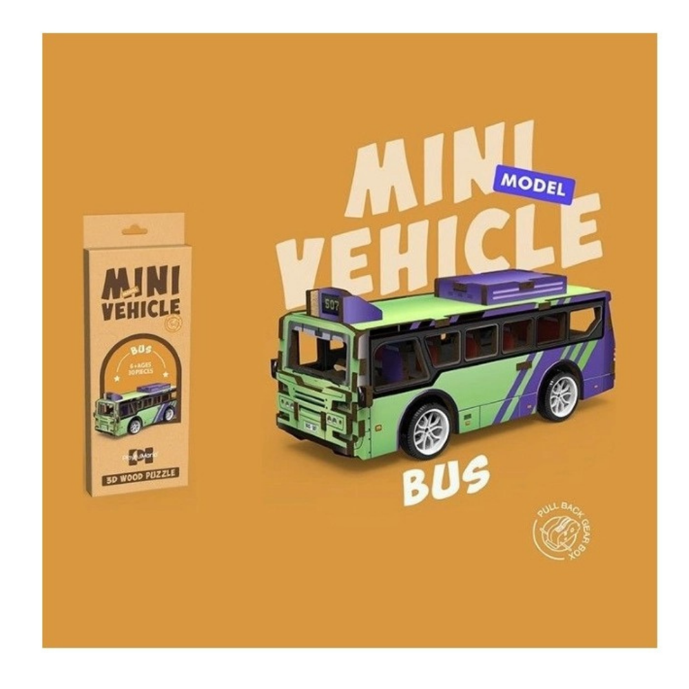 PlayfulMario Mini Vehicle Model Ambulance 3D Wood Puzzle