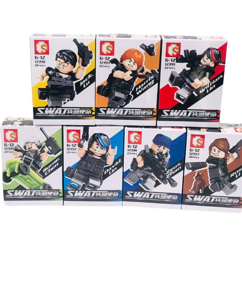 CS SWAT Special Police Mission Building Block Figures