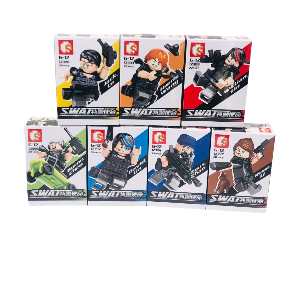 CS SWAT Special Police Mission Building Block Figures