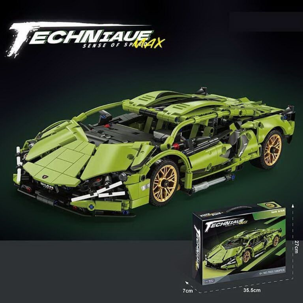 ECHN IAUE Sense Of Speed lamborghini sian  Lego 1280 PCS