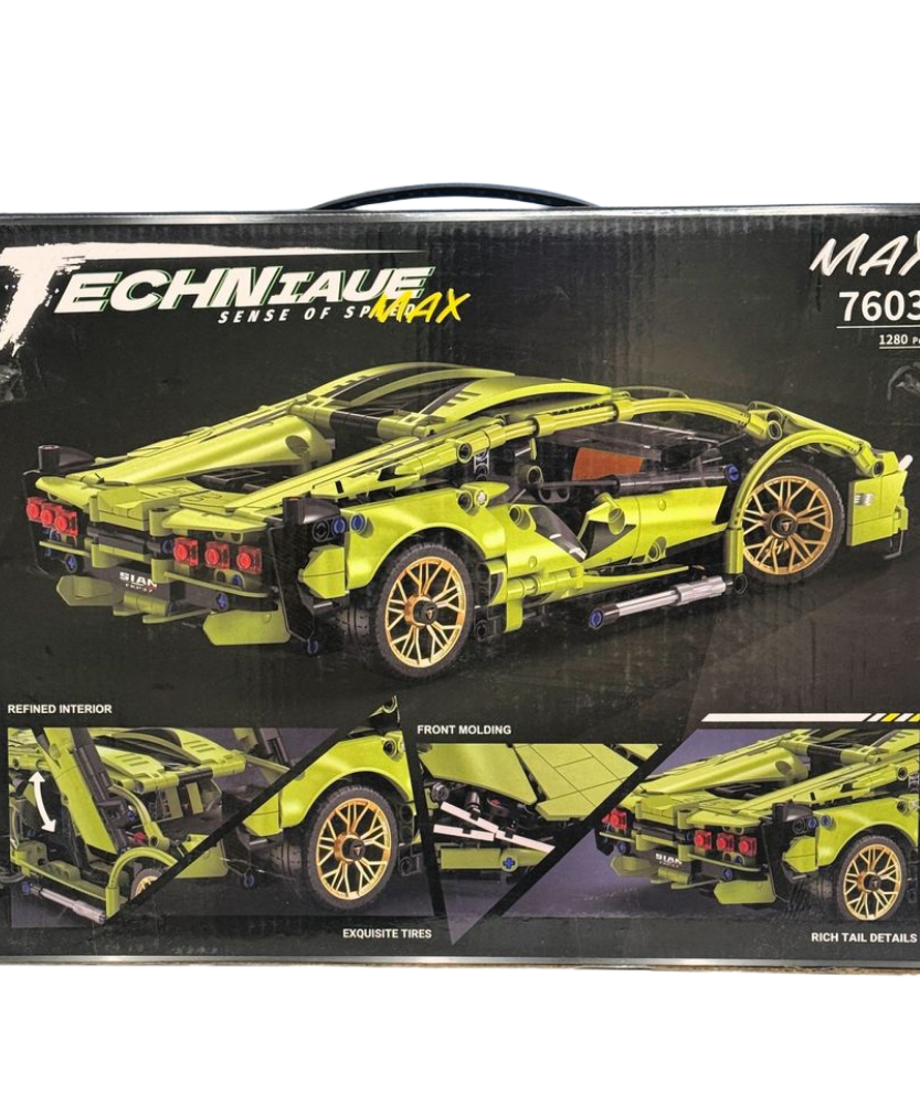Technique Racing Car V12 Lego With Remote (Green) 1148 PCS
