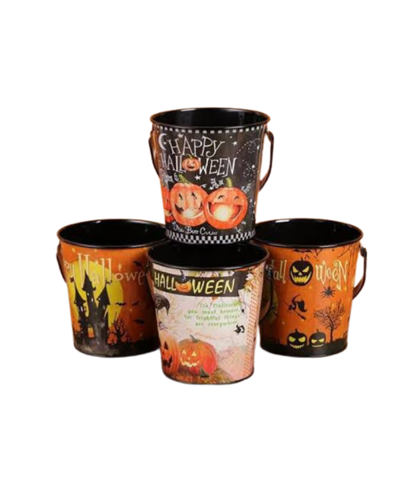 Halloween Small Bucket Metal