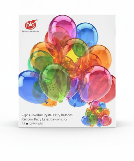 1 pcs Colorful Crystal Party Balloons, 25.4cm Rainbow Party Latex Balloons