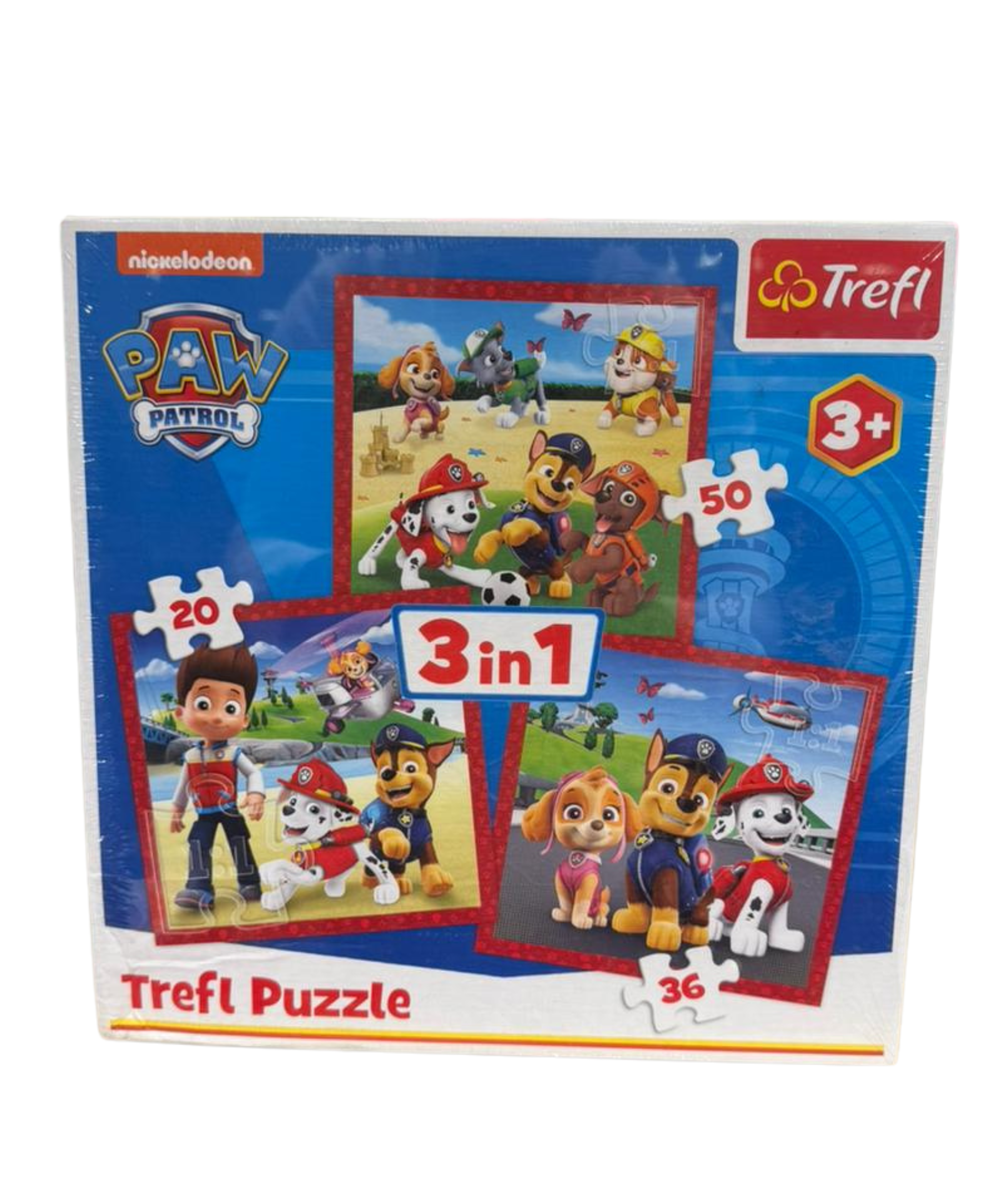 Paw Patrol 3 in 1 Trefl Puzzle