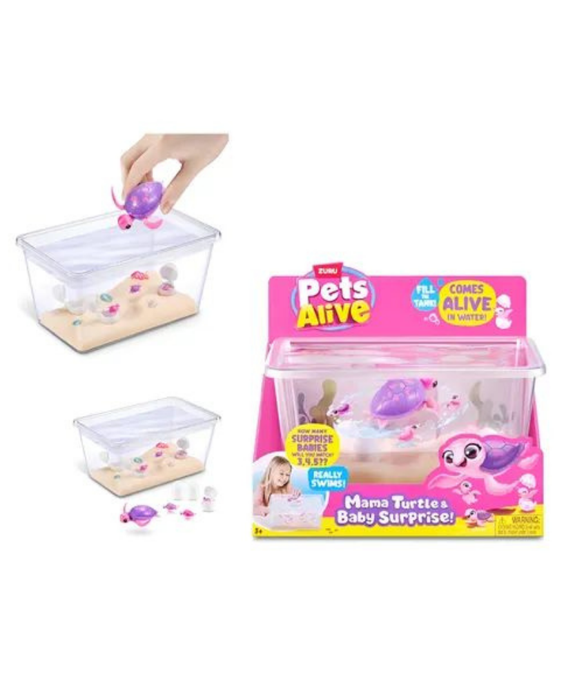 Zuru - PETS ALIVE - MAMA & BABY SURPRISE-MAMA TURTLE SURPRISE PLAYSET