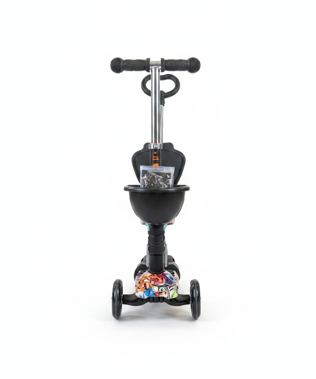 3-in-1 Transformable Kids Scooter with Seat and Parent Push Handle