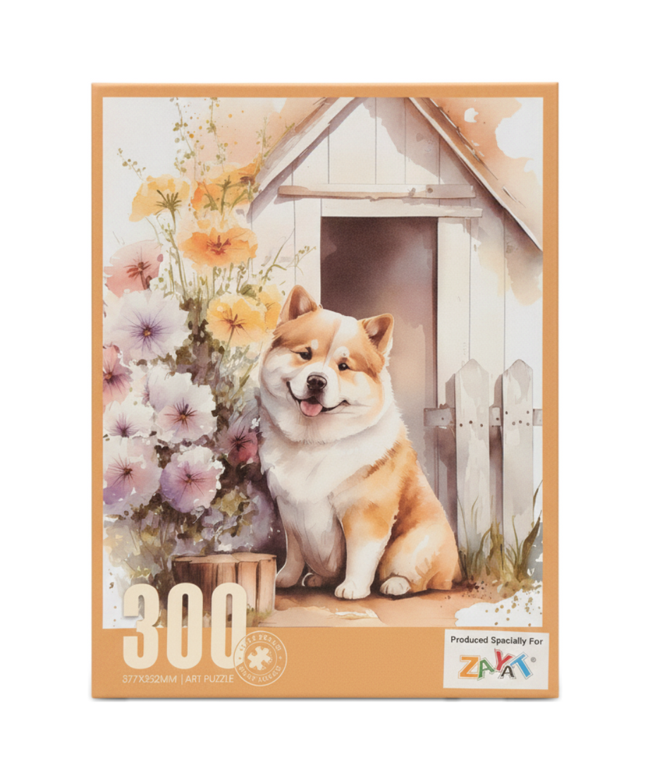 300 Piece Art Puzzle - Happy Dog by Doghouse (Silky Touch)