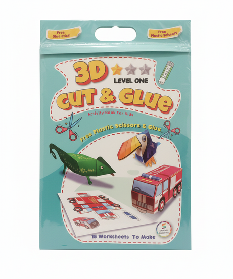 3D Cut & Glue Level One Activity Book For Kids