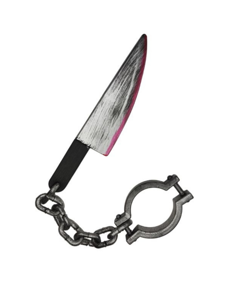Halloween Bloody Knife With A Chain