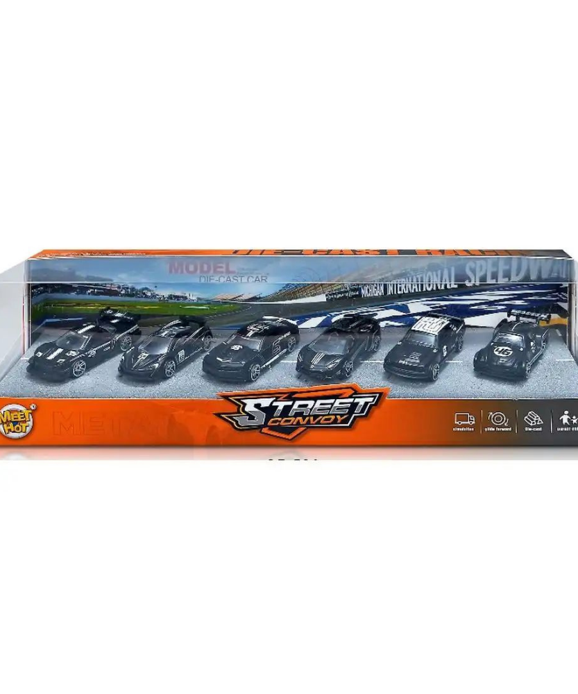 Die-Cast Racing Street Convoy  6 PCS