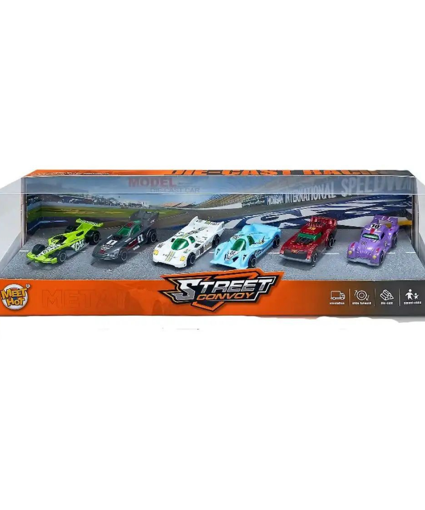Die-Cast Racing Street Convoy  6 PCS