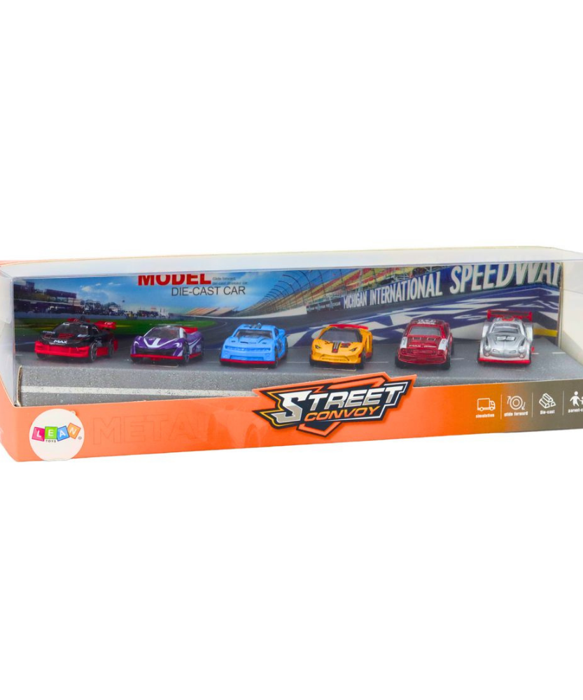 Die-Cast Racing Street Convoy  6 PCS