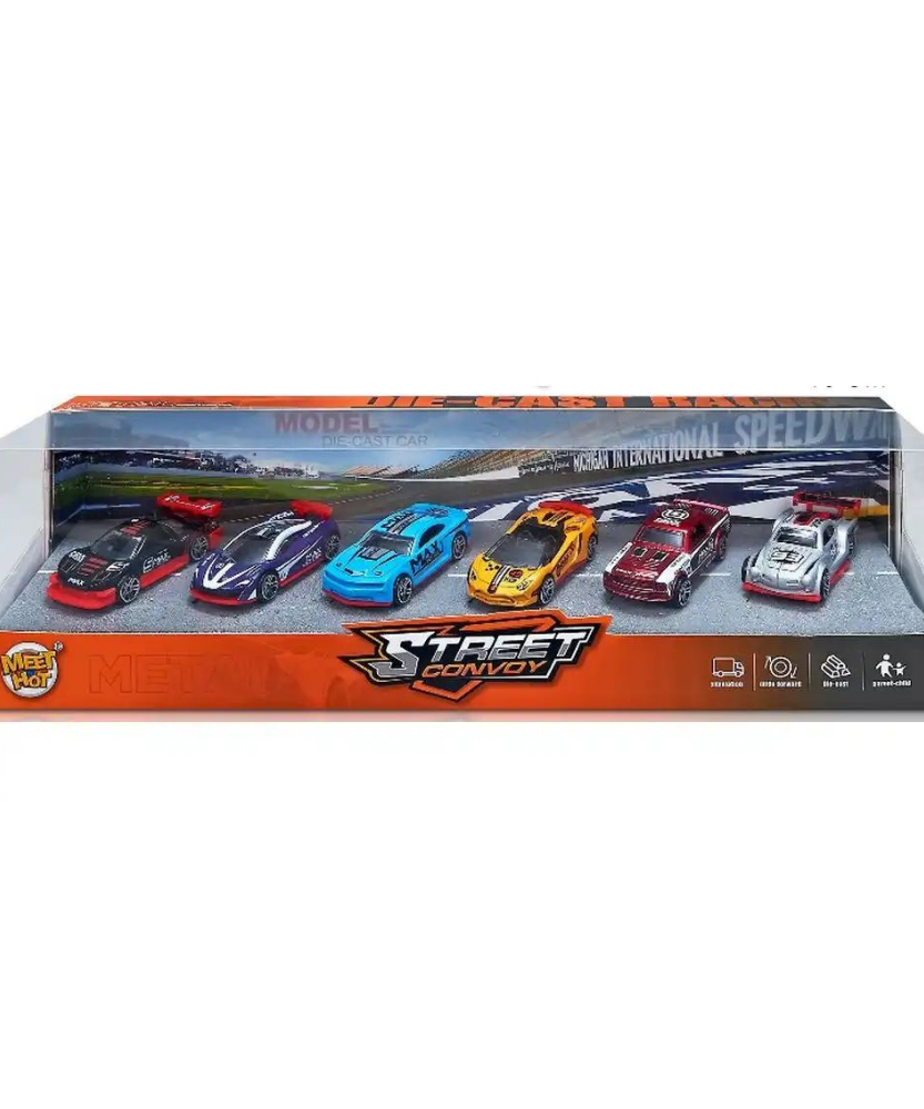 Die-Cast Racing Street Convoy  6 PCS