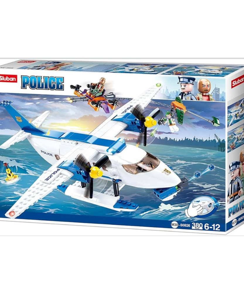 Police White Plane 380 PCS Lego