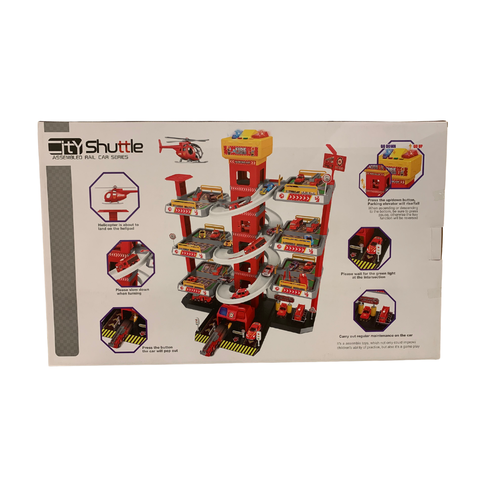 Fire Parking Lot City Shuttle Assembled Rail Car Series 90 PCS
