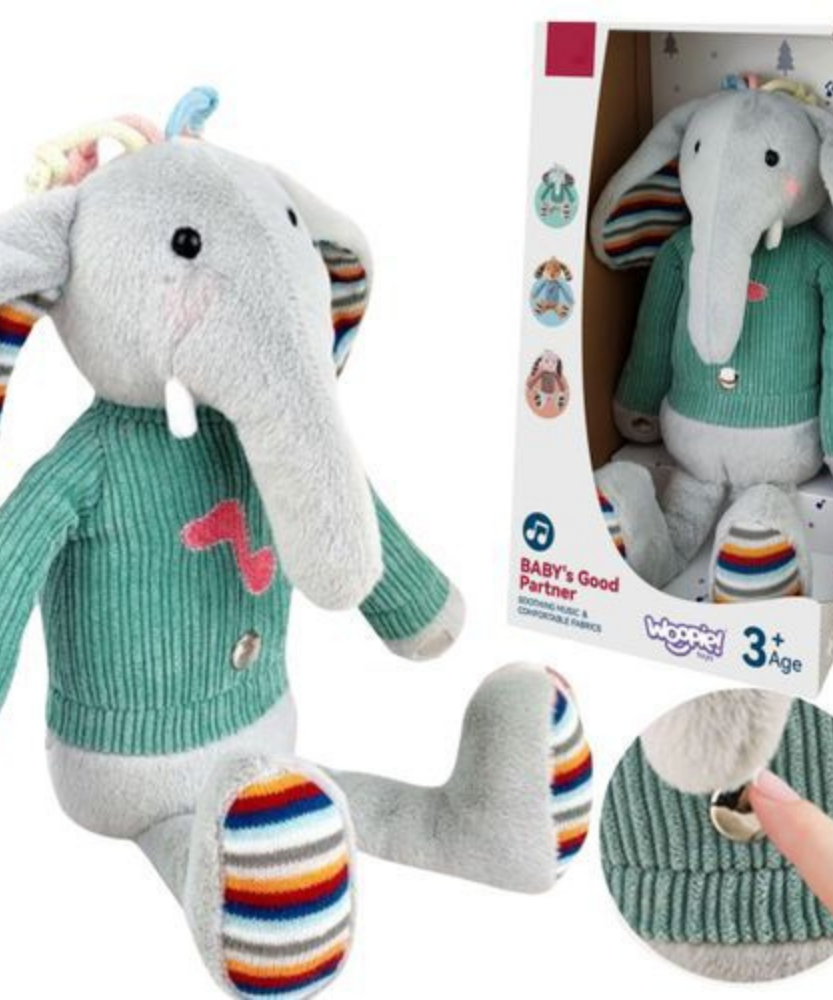 Elephant Babys Good Partner Soothing Music And Comfortable Fabrics