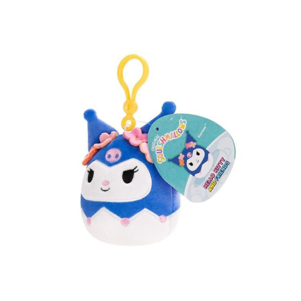 Jazwares Squishmallows - Clip-On Cartoon Animation: Sanrio Soft Toy (3.5 Inch)
