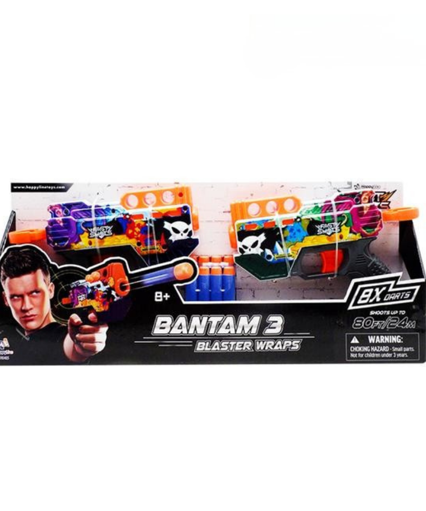 Bantam 3 Blaster wraps Gun 8x Darts