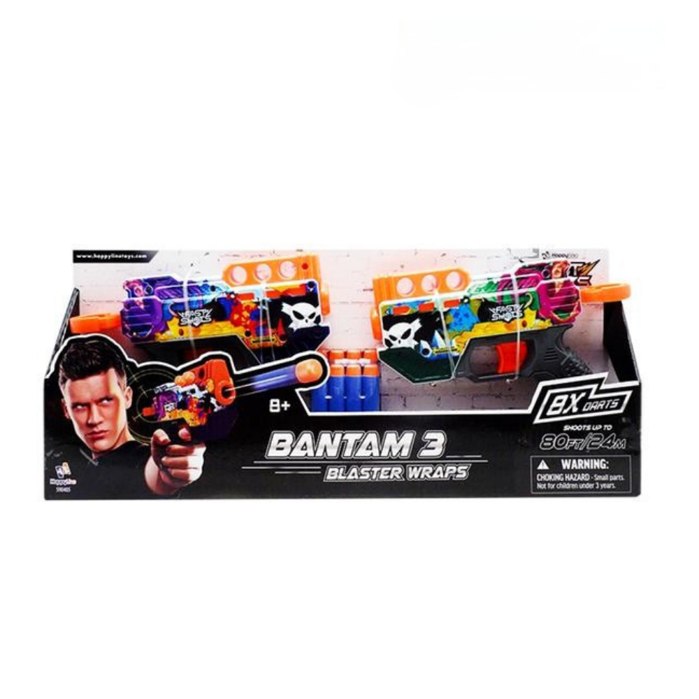 Bantam 3 Blaster wraps Gun 8x Darts