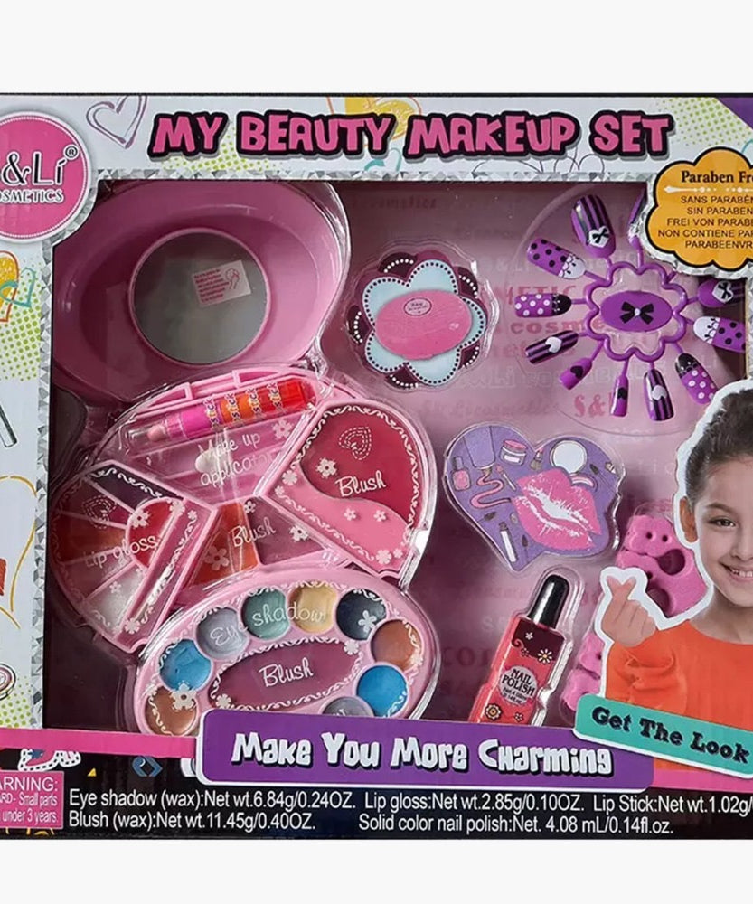 My Beauty Make Up Set ( Eye Shadow + Lip Gloss + Blush + Make up Applicator + Nail Polish ) )