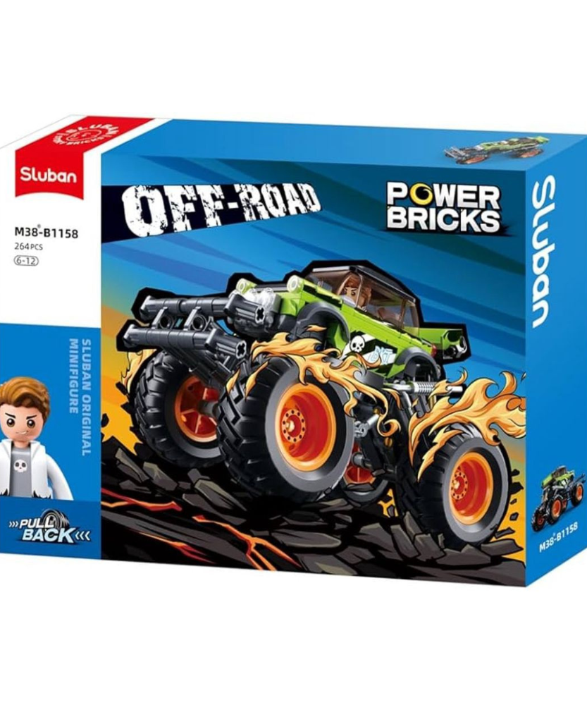 Power Bricks Off Road Pull Back 264 PCS Lego