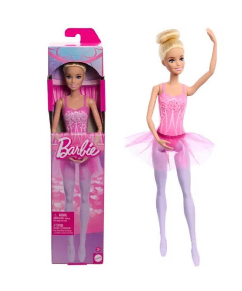Mattel Barbie Ballerina Doll, Blonde Fashion Doll Wearing Purple Removable Tutu