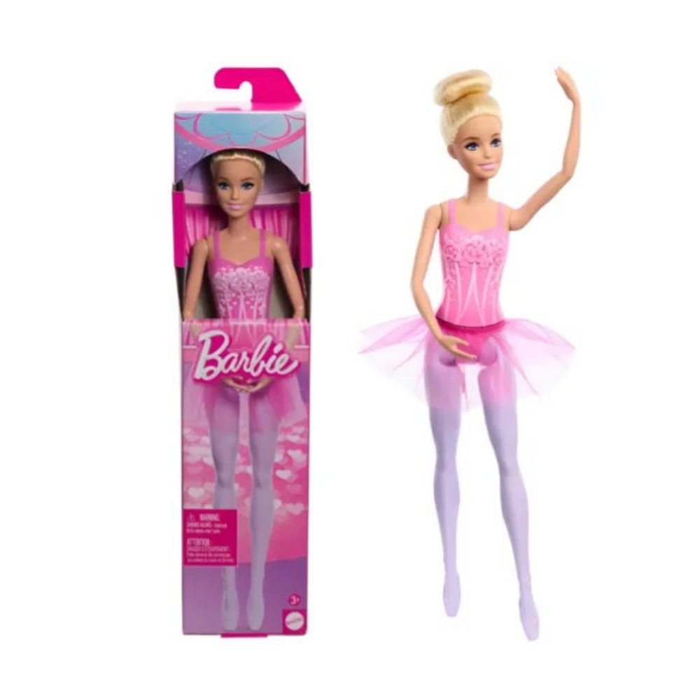 Mattel Barbie Ballerina Doll, Blonde Fashion Doll Wearing Purple Removable Tutu