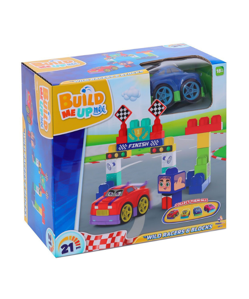 Build Me Up Maxi Wild Racers&Blocks 21 PCS