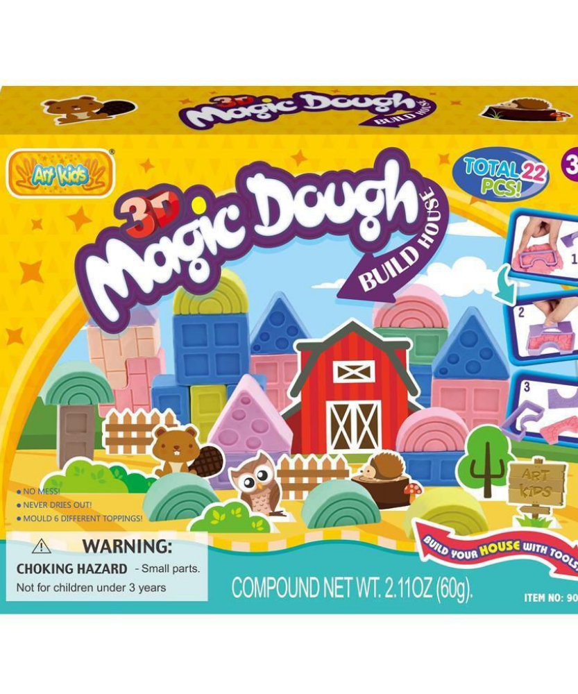 3D Magic Dough Build House 22PCS