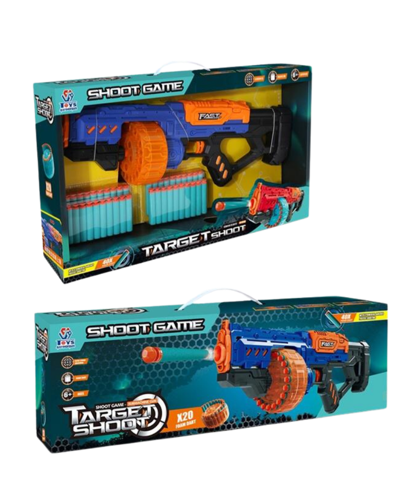 Target Shoot Game x20 Foam Dart Fast Shoot
