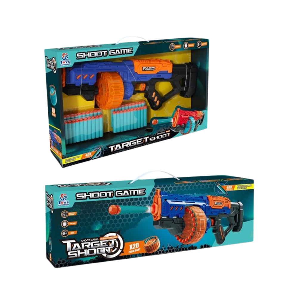 Target Shoot Game x20 Foam Dart Fast Shoot