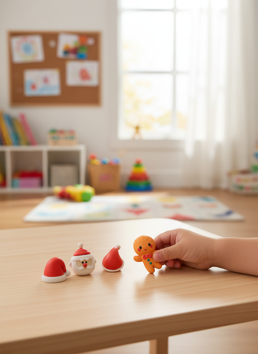 ANSHENG Merry Christmas Eraser Set AS112