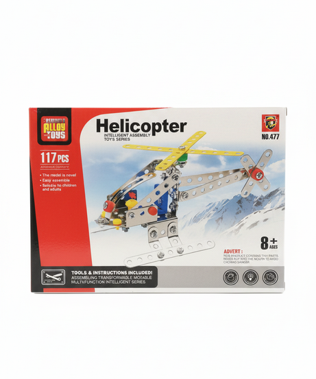 ASSEMBLY ALLOY TOYS Helicopter Intelligent Assembly Series No.477