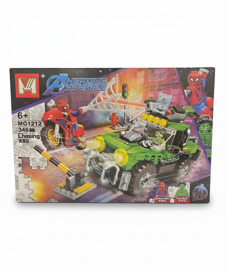 A HEROES ASSEMBLE MG1212 Chasing Building Blocks Set
