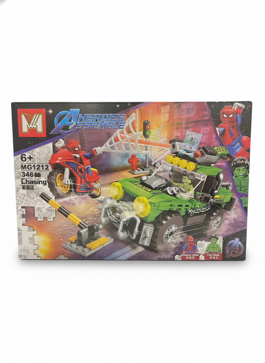 A HEROES ASSEMBLE MG1212 Chasing Building Blocks Set