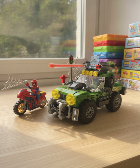 A HEROES ASSEMBLE MG1212 Chasing Building Blocks Set